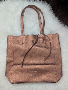 MAISON FANLI Medium Tote - Metallic Leather - Bronze Metallic Calfskin